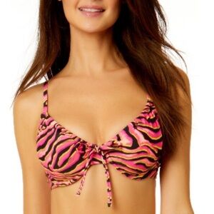 NWT Salt + Cove Womens Juniors Printed Underwire Bikini Top Multi Size S